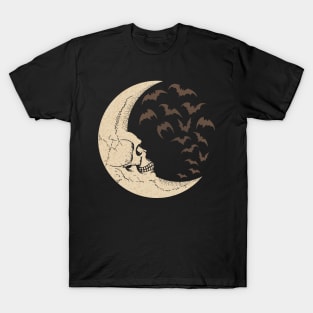 Skull Moon Vampire Bats T-Shirt